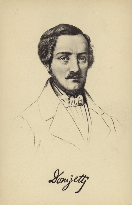 Gaetano Donizetti, włoski kompozytor (1797-1848) autorstwa Italian School