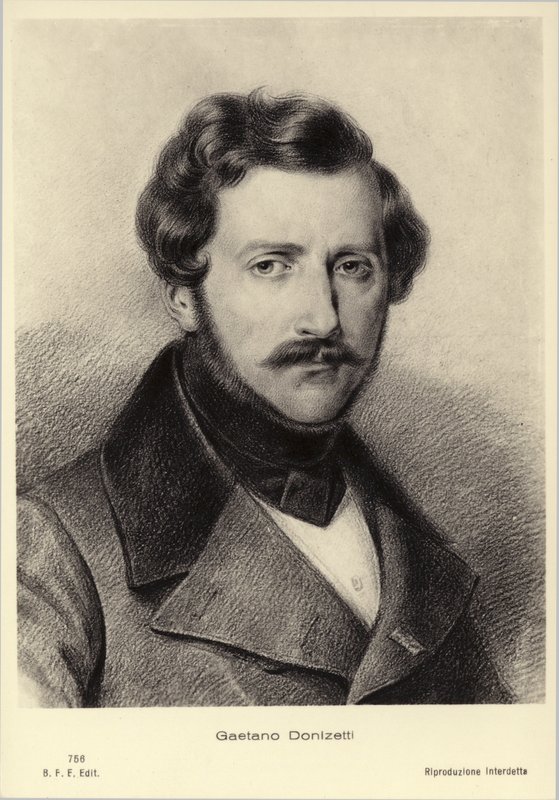 Gaetano Donizetti, włoski kompozytor (1797-1848) autorstwa Italian School