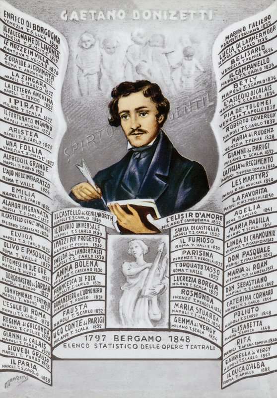 Gaetano Donizetti, włoski kompozytor (1797-1848) autorstwa Italian School