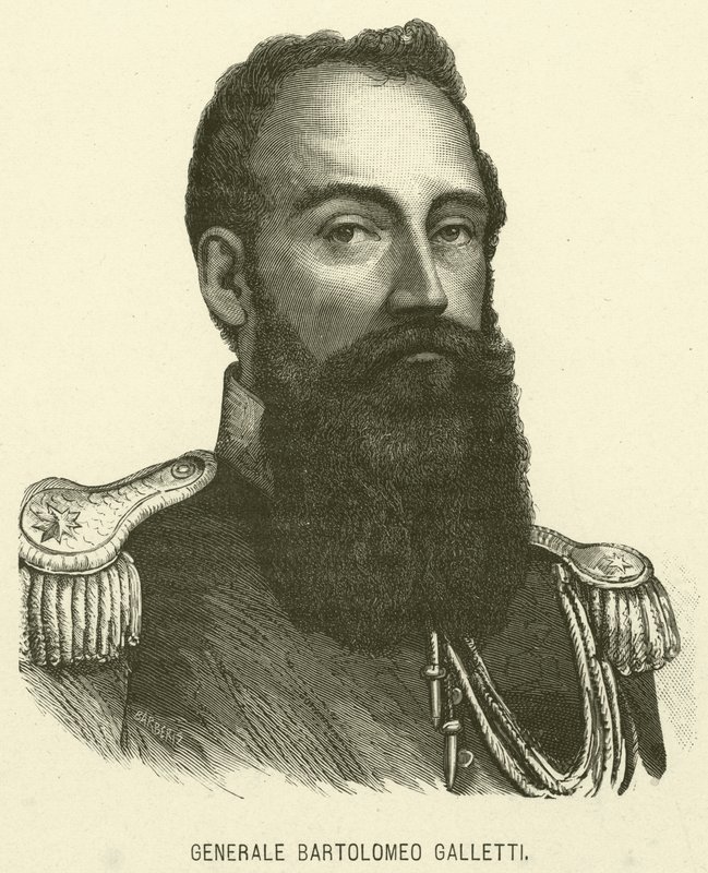 Generał Bartolomeo Galletti (Grawerowanie) autorstwa Italian School