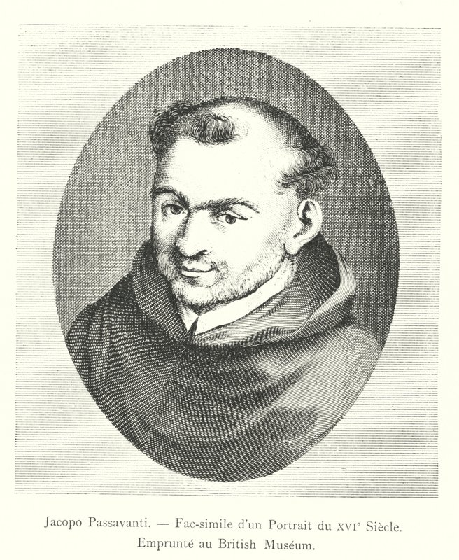 Jacopo Passavanti, Faksymile portretu z XVI wieku, zapożyczone z British Museum (rycina) autorstwa Italian School