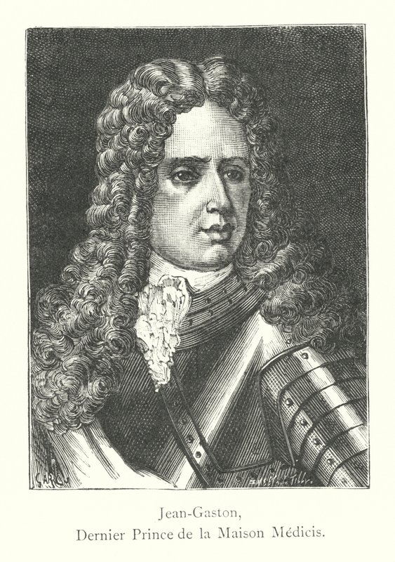 Jean-Gaston, Ostatni Książę Domu Medyceuszy (grafika) autorstwa Italian School