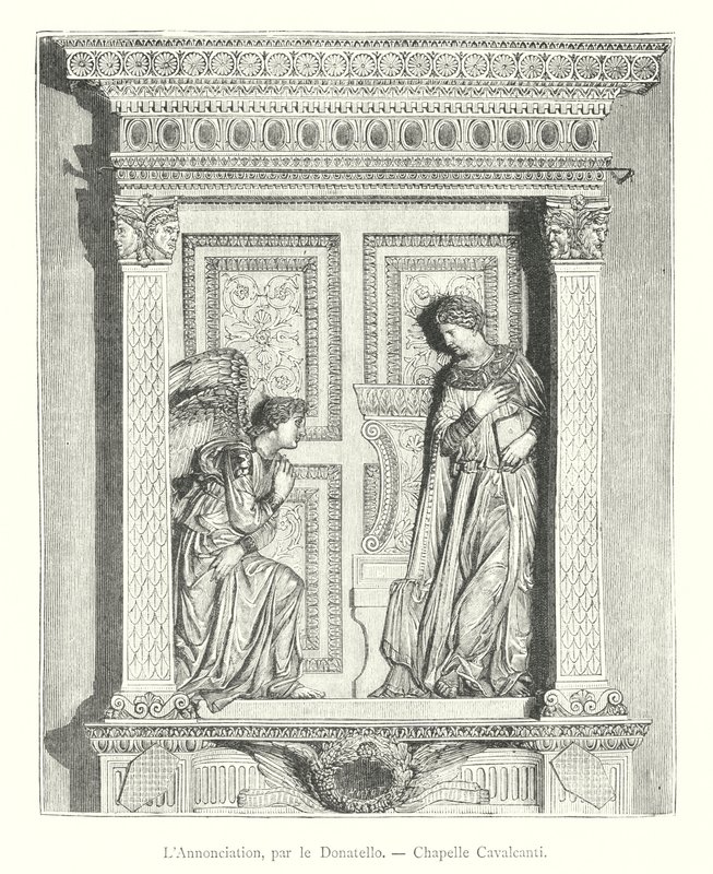 Zwiastowanie, Donatello, Kaplica Cavalcanti (rycina) autorstwa Italian School
