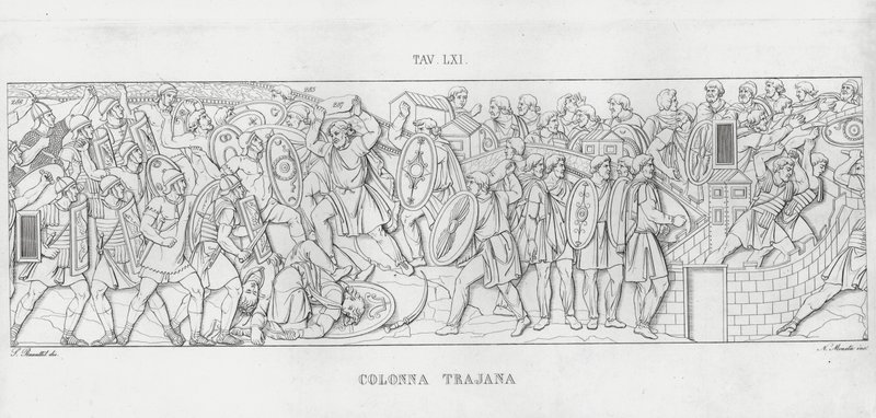 La Colonna Trajana, Kolumna Trajana (rycina) autorstwa Italian School
