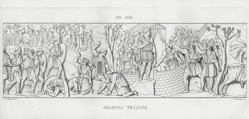 La Colonna Trajana, Kolumna Trajana (rycina) autorstwa Italian School