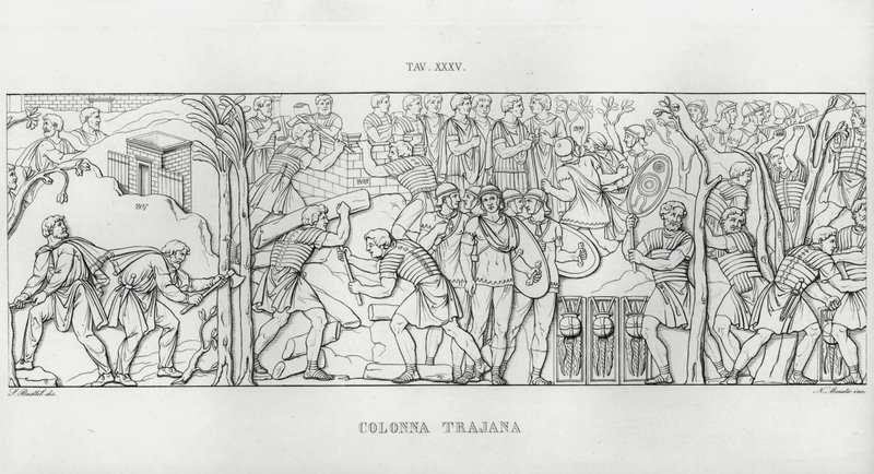 Kolumna Trajana, Kolumna Trajana (rycina) autorstwa Italian School