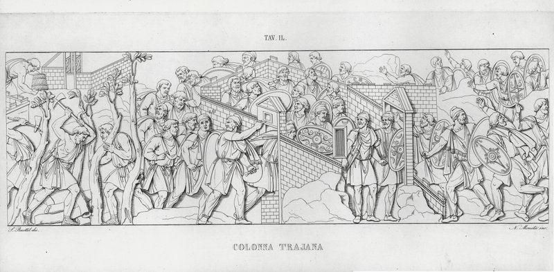 Kolumna Trajana, Kolumna Trajana (rycina) autorstwa Italian School
