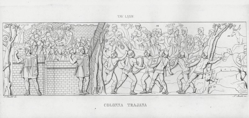 Kolumna Trajana, Kolumna Trajana (rycina) autorstwa Italian School