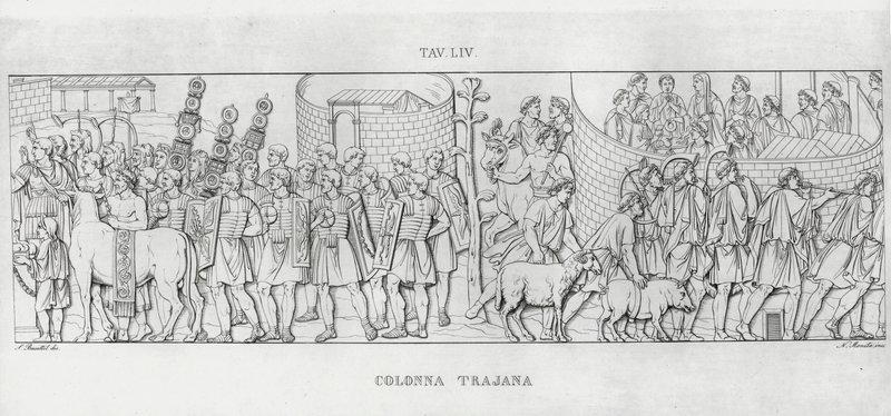 Kolumna Trajana, Kolumna Trajana (rycina) autorstwa Italian School