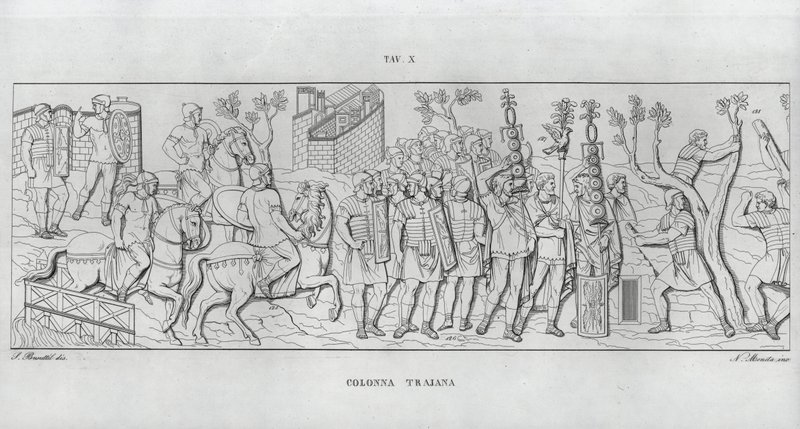 Kolumna Trajana, Kolumna Trajana (rycina) autorstwa Italian School