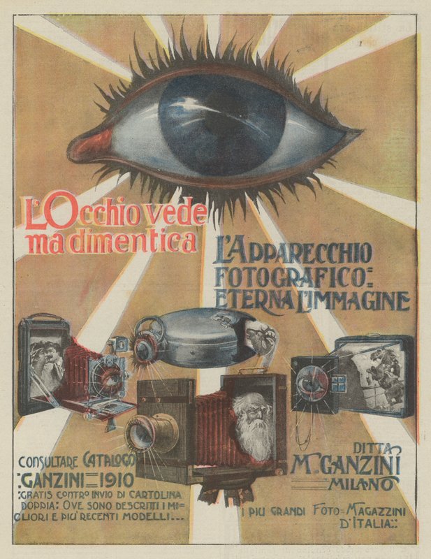 M Ganzini, Mediolan (druk kolorowy) autorstwa Italian School