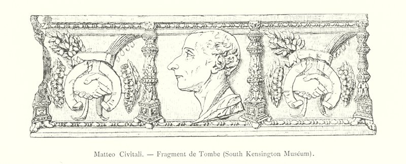 Matteo Civitali, Fragment de Tombe, South Kensington Museum (rycina) autorstwa Italian School