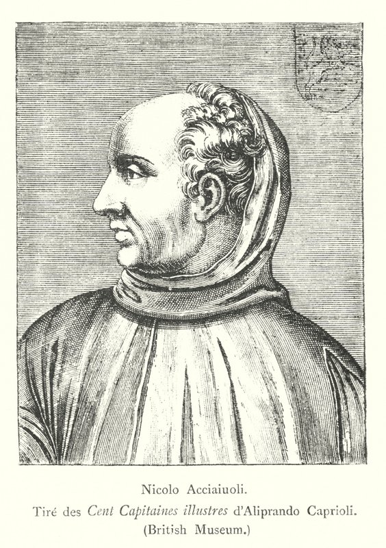 Nicolo Acciaiuoli, Tire des Cent Capitaines illustres autorstwa Aliprando Caprioli, British Museum (rycina) autorstwa Italian School