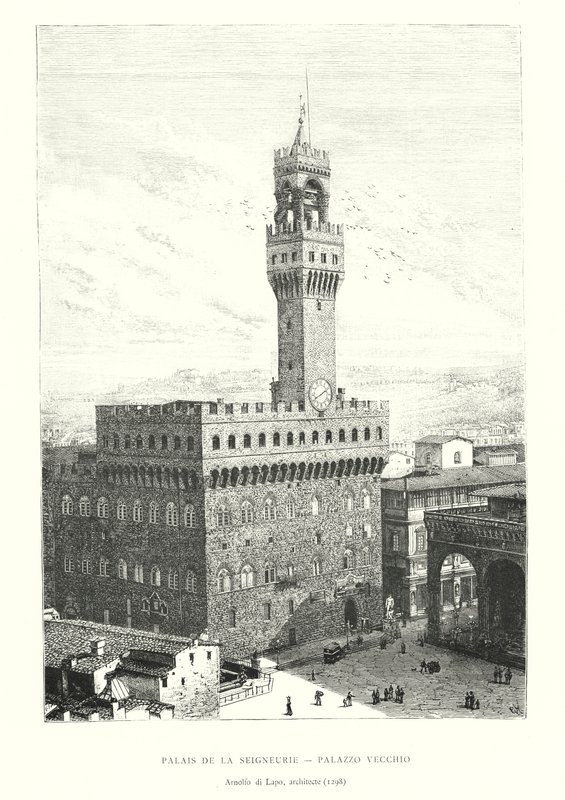 Palais de la Seigneurie, Palazzo Vecchio, Arnolfo di Lapo, architekt autorstwa Italian School