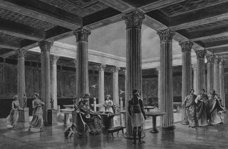 Pompeje: Dom Vettii (lito) autorstwa Italian School