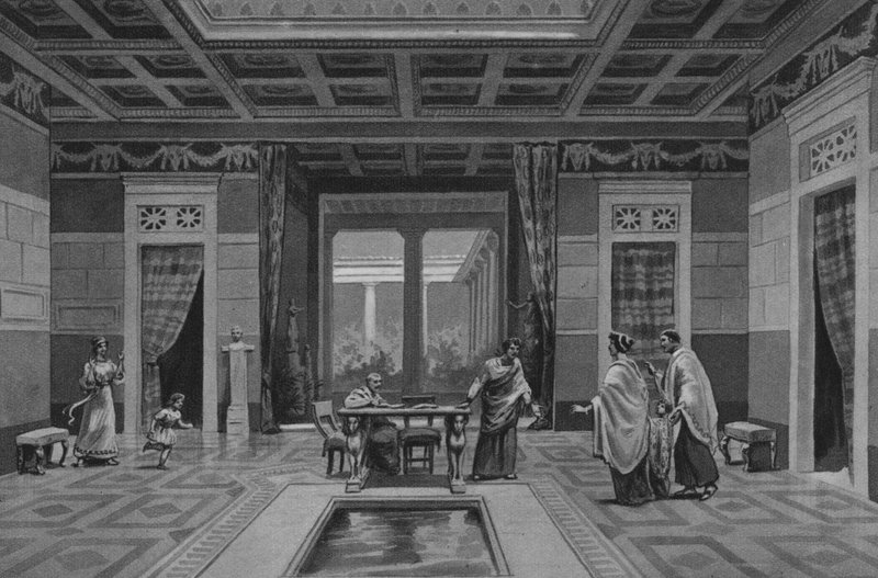 Pompeje: Dom Cornelio Rufo (lito) autorstwa Italian School
