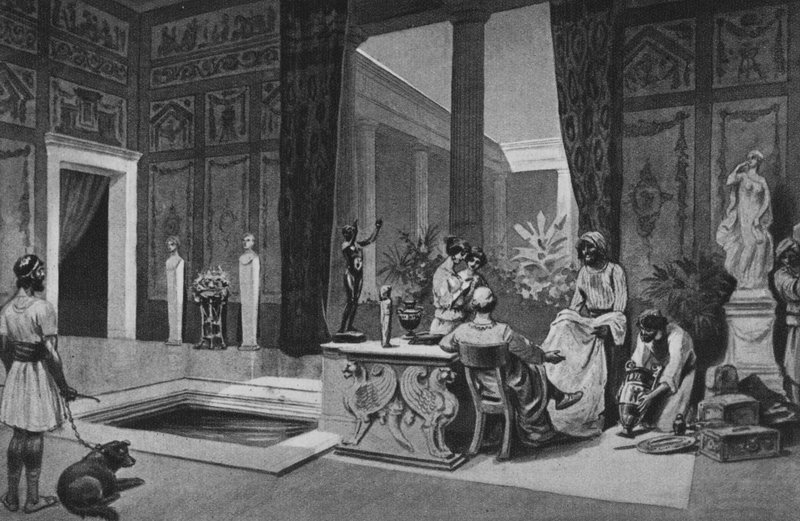 Pompeje: Dom Meleagera (lito) autorstwa Italian School