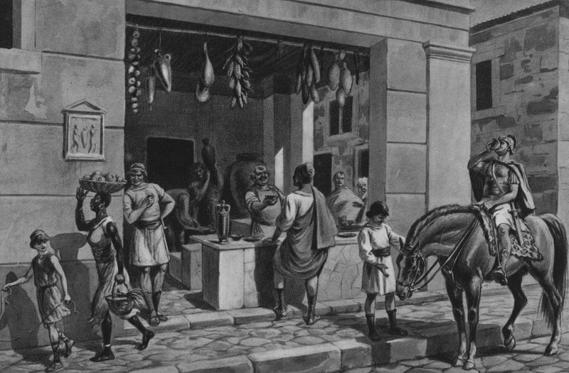 Pompeje: magazyn (lito) autorstwa Italian School