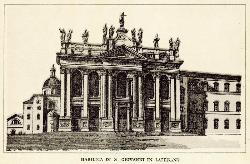 Rzym: Bazylika św. Jana na Lateranie (lito) autorstwa Italian School