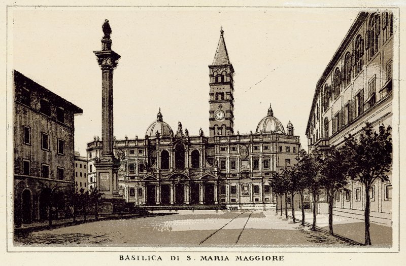Rzym: Bazylika S Maria Maggiore (lito) autorstwa Italian School