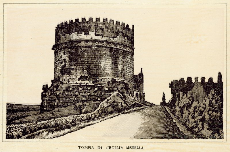 Rzym: Grób Cecylii Metelli (lito) autorstwa Italian School