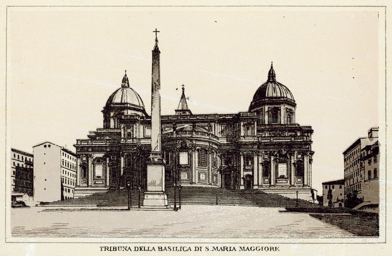 Rzym: trybuna bazyliki S Maria Maggiore (lito) autorstwa Italian School