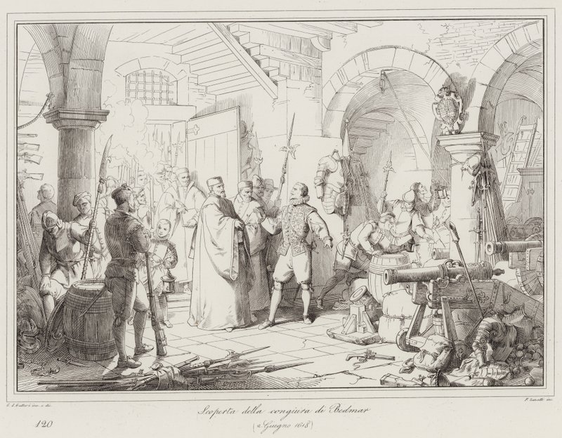Odkrycie spisku Bedmara autorstwa Italian School