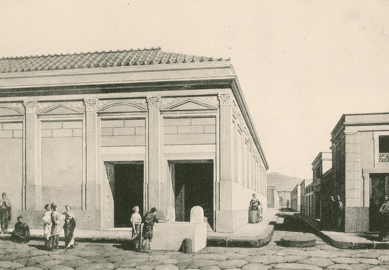Budynek Eumachii, jak to było (wklęsłodruk) autorstwa Italian School