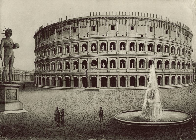 Odrestaurowane Koloseum (lito) autorstwa Italian School
