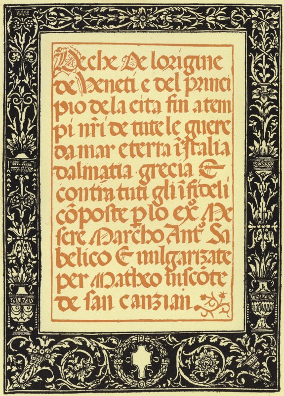 Kronika Marco Antonio Sabellico autorstwa Italian School