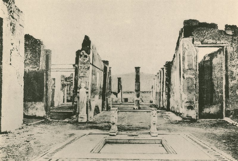 Dom Kajusza Korneliusza Rufusa w obecnym kształcie (wklęsłodruk) autorstwa Italian School