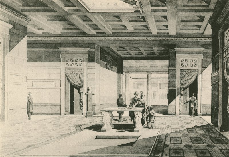 Dom Kajusza Korneliusza Rufusa (wklęsłodruk) autorstwa Italian School