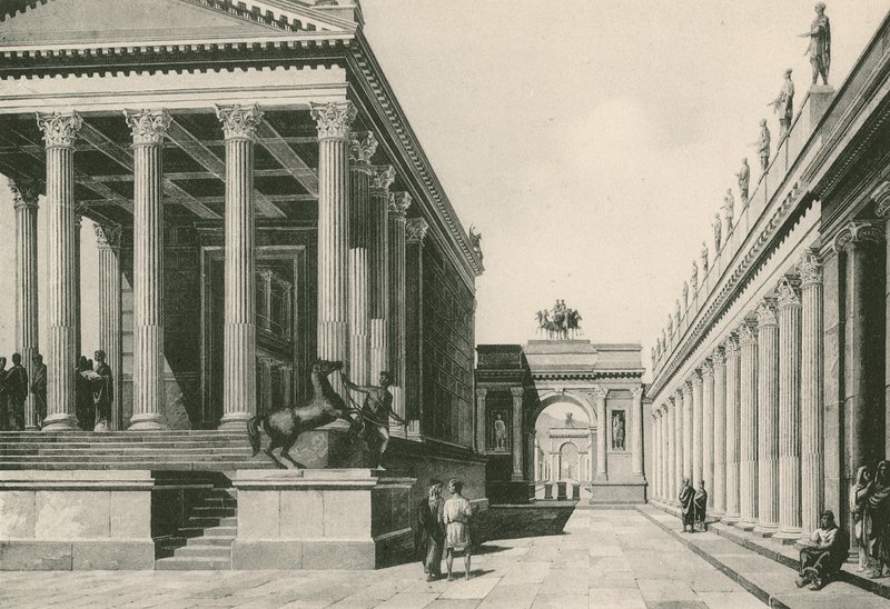 Świątynia Jowisza i Łuk Nerona, jakie były (wklęsłodruk) autorstwa Italian School