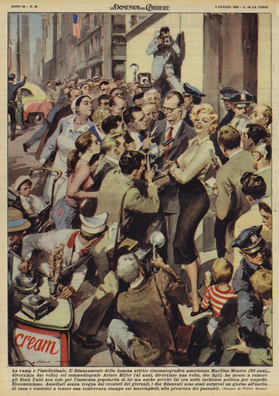 Wamp i intelektualista (kolorowa litografia) autorstwa Italian School