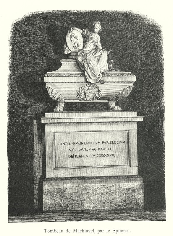 Grób Machiavellego, autorstwa Spinazziego (rycina) autorstwa Italian School