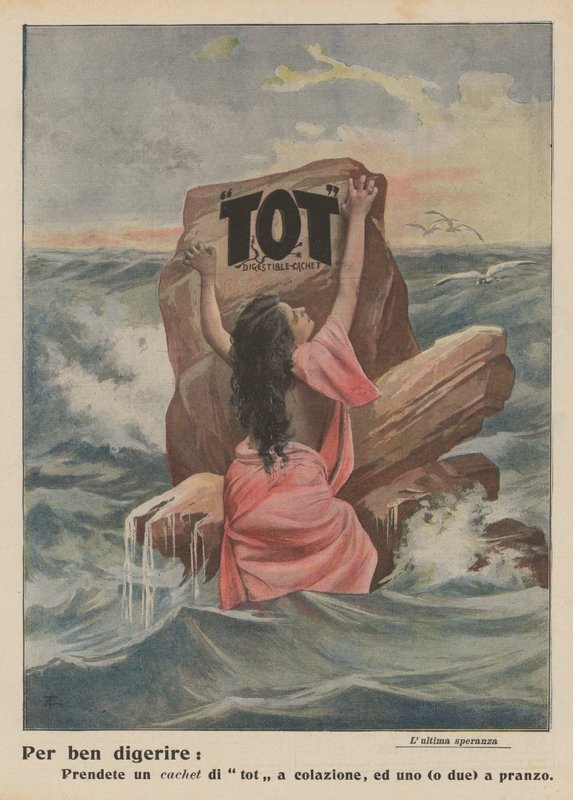 Tot Digestible Cachet (kolorowa litografia) autorstwa Italian School