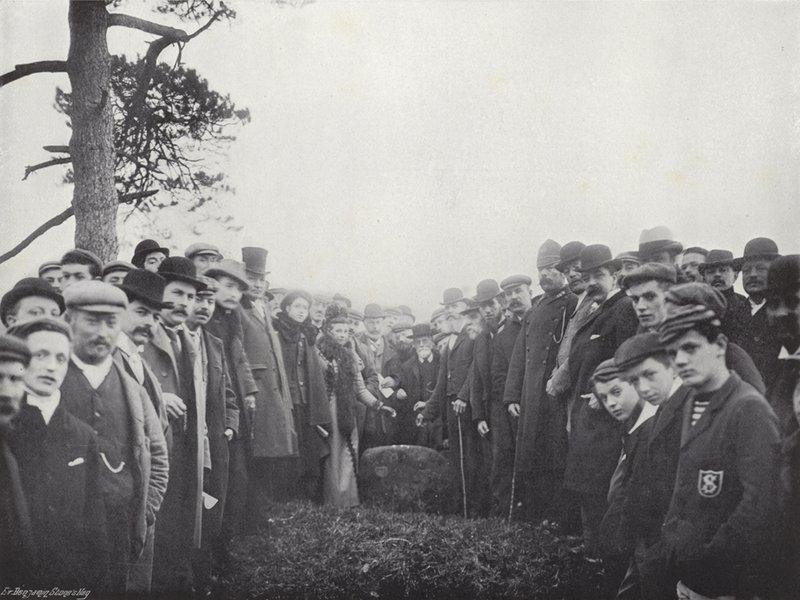 Zbieranie Worth Money, Ceremonia pod Krzyżem Knightlow autorstwa J. Benjamin Stone