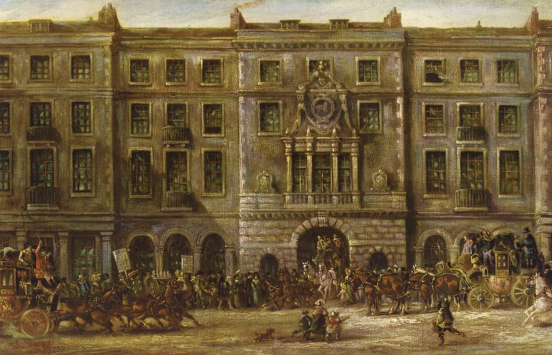 The Bull und Mouth, Aldersgate Street, City, Londyn autorstwa J.C. Maggs