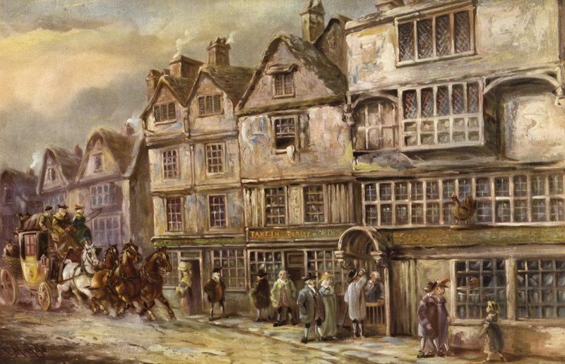 The Cock Tavern, Bishopsgate Street, Londyn autorstwa J.C. Maggs