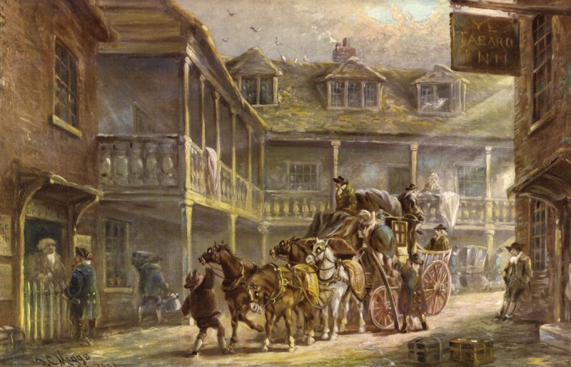 The Tabard Inn, Southwark, Londyn autorstwa J.C. Maggs