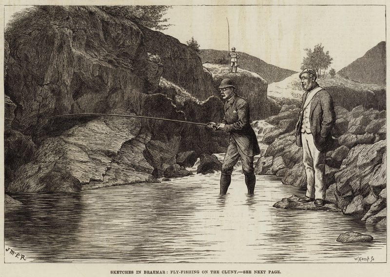 Szkice w Braemar, Fly-Fishing on the Cluny autorstwa J.M.L. Ralston
