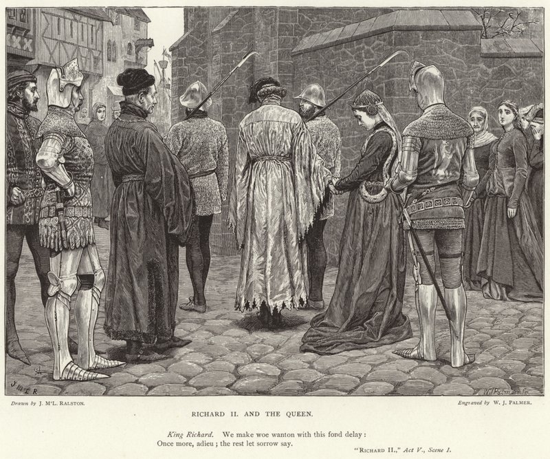 Ryszard II i Królowa, Ryszard II, Akt V, Scena I autorstwa J.M.L. Ralston