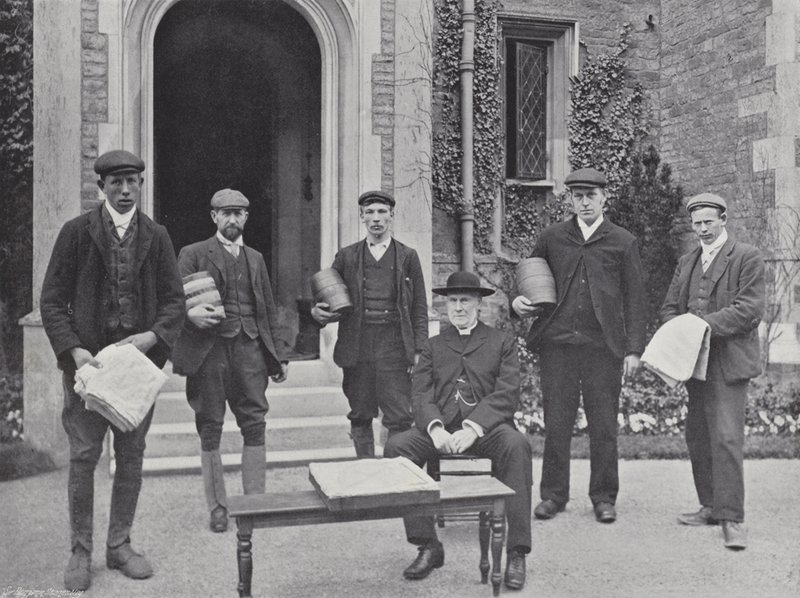 Hallaton Hare Pie Festival, wikariusz i delegacja autorstwa J. Benjamin Stone