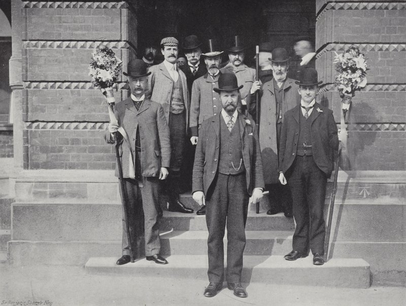 Hocktide w Hungerford, Constable i Tutti Men autorstwa J. Benjamin Stone