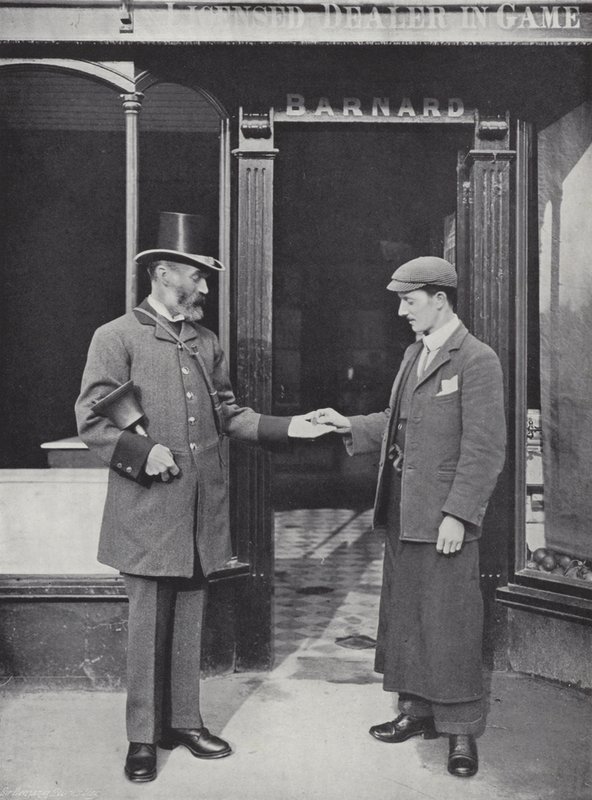 Hocktide w Hungerford, Crier zbierający grosze autorstwa J. Benjamin Stone