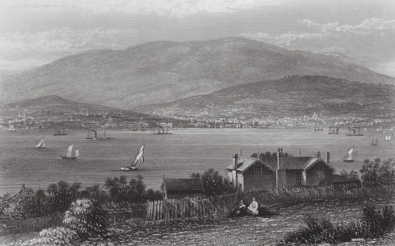 Australia: Miasto Hobart, Tasmania (rycina) autorstwa J. C. Armytage