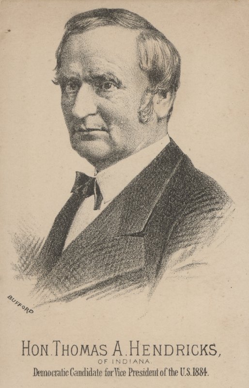 Thomas A Hendricks z Indiany, kandydat Demokratów na wiceprezydenta Stanów Zjednoczonych autorstwa J. H. and Co. Bufford
