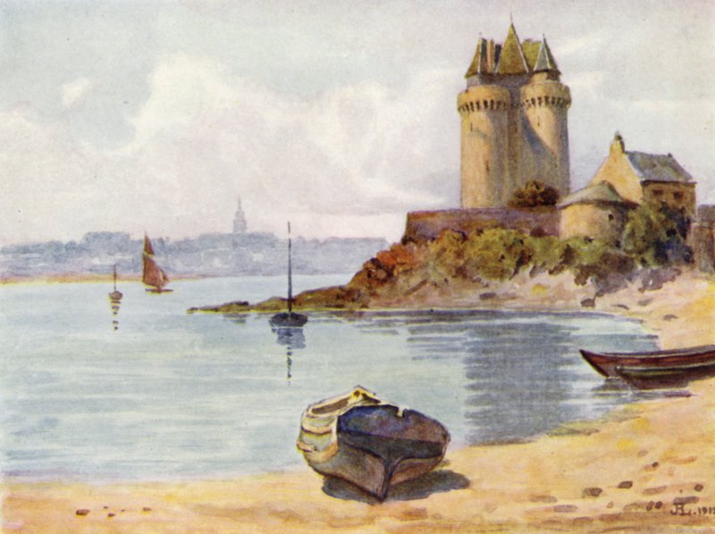 La Tour Solidor, St Servan (kolor lito) autorstwa J. Hardwicke Lewis