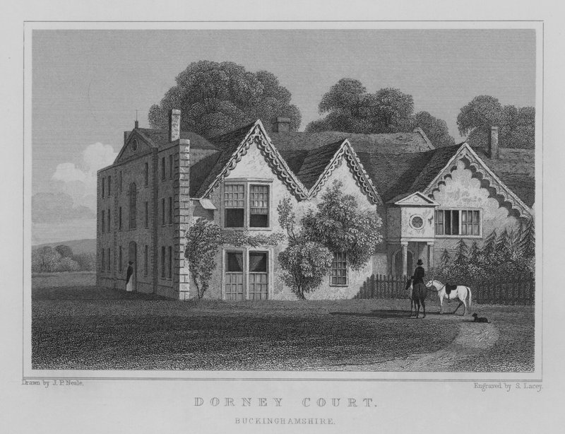 Dorney Court, Buckinghamshire (grawerowanie) autorstwa John Preston Neale