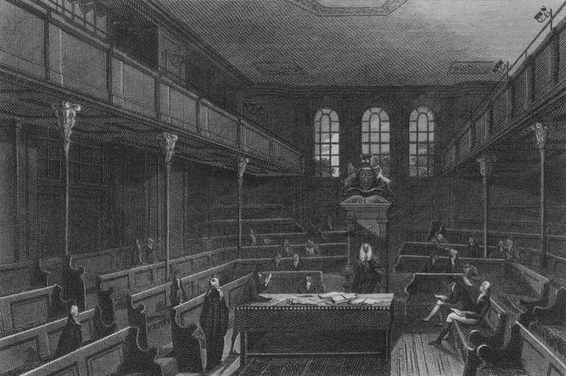Wnętrze Izby Gmin (grafika) autorstwa John Preston Neale